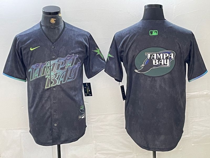 Men Tampa Bay Rays Blank Nike MLB Limited City Connect Black 2024 Jersey style 6->tampa bay rays->MLB Jersey